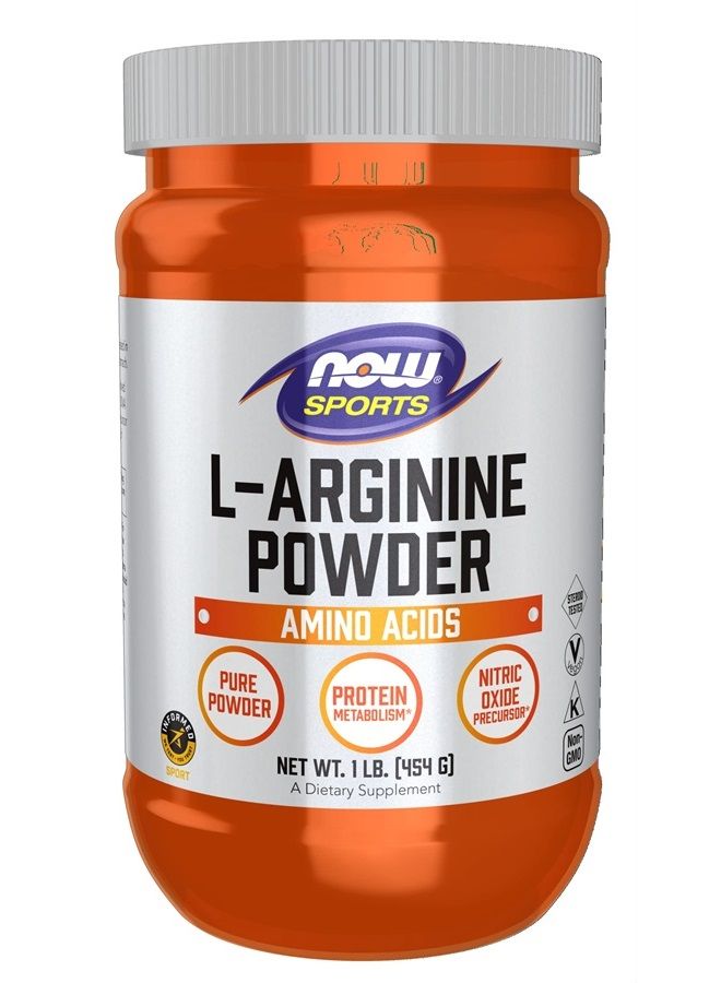 now Sports Nutrition, L-Arginine Powder, Nitric Oxide Precursor, Amino Acids, 1-Pound - Image 1