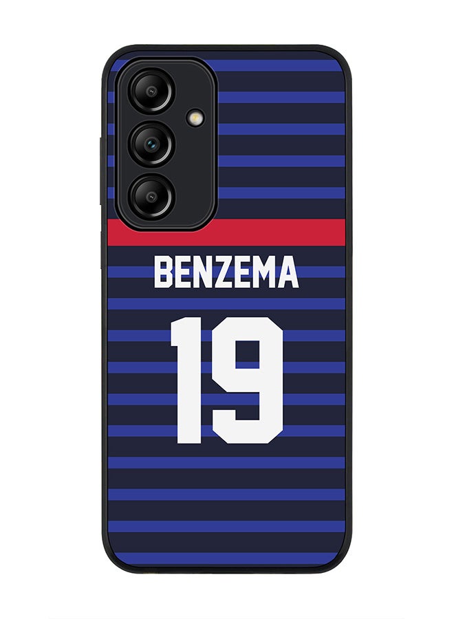 Stylizedd Rugged Black Edge Case for Samsung Galaxy A35, Slim fit Case Thin Cover -  Football Team - France, Player Name - Benzema - Image 1
