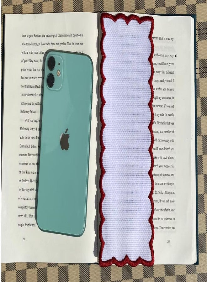 Max Stitch 12pcs 16ct Cotton aida Fabric Holiday Color Edged DIY Bookmarks,Bulk Blank Cross Stitch needlwork Craft Supply Bookmark to Cross Stitch - Image 3