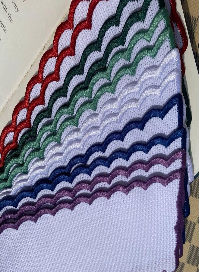 Max Stitch 12pcs 16ct Cotton aida Fabric Holiday Color Edged DIY Bookmarks,Bulk Blank Cross Stitch needlwork Craft Supply Bookmark to Cross Stitch - Image 2