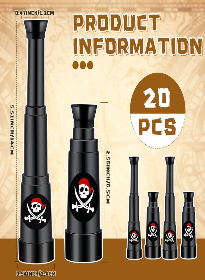 Charniol 20 Pcs Pirate Telescope Bulk for Pirate Party Favors Mini Plastic Monocular Telescope Toddler Spyglass Toy for Treasure Find Pretend Play Birthday Party Supplies - Image 2