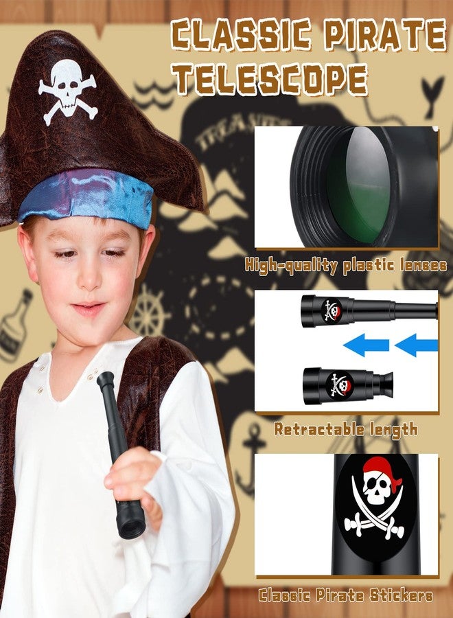 Charniol 20 Pcs Pirate Telescope Bulk for Pirate Party Favors Mini Plastic Monocular Telescope Toddler Spyglass Toy for Treasure Find Pretend Play Birthday Party Supplies - Image 3