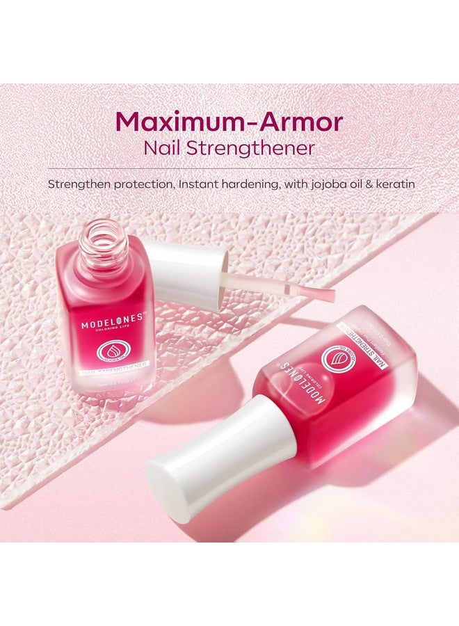 موديل ونز مقوي أظافر موديلونز للأظافر الرقيقة والناعمة، علاج للأظافر التالفة، مقوي للأظافر، عناية فائقة بالأظافر، سريع الجفاف، طبقة أساسية من طلاء الأظافر، 0.5 أونصة، عبوة واحدة - Image 2