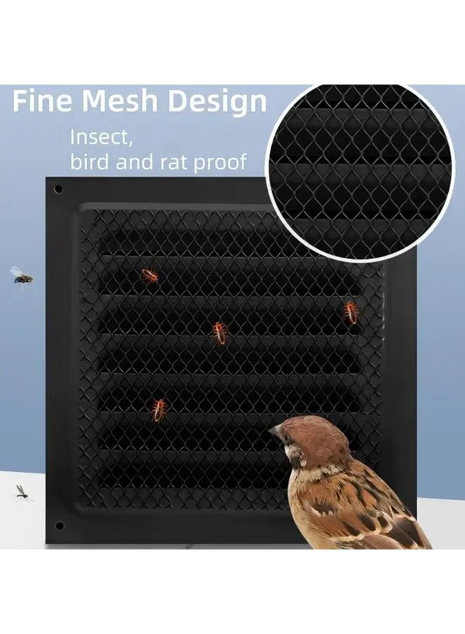 قطعتان من شبكة التهوية المعدنية المربعة مقاس 7.87 بوصة مع شبكة واقية من الحشرات للأبواب ومساحات العلية - Image 3