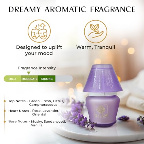 EKAM Scented Frost Glass Lampshade Candle | Lavender Scented Candle | Luxury Fragrances| Ideal for Home Decor, Aromatherapy & Gifting | 22 Hours Burn time |114 g - Image 5