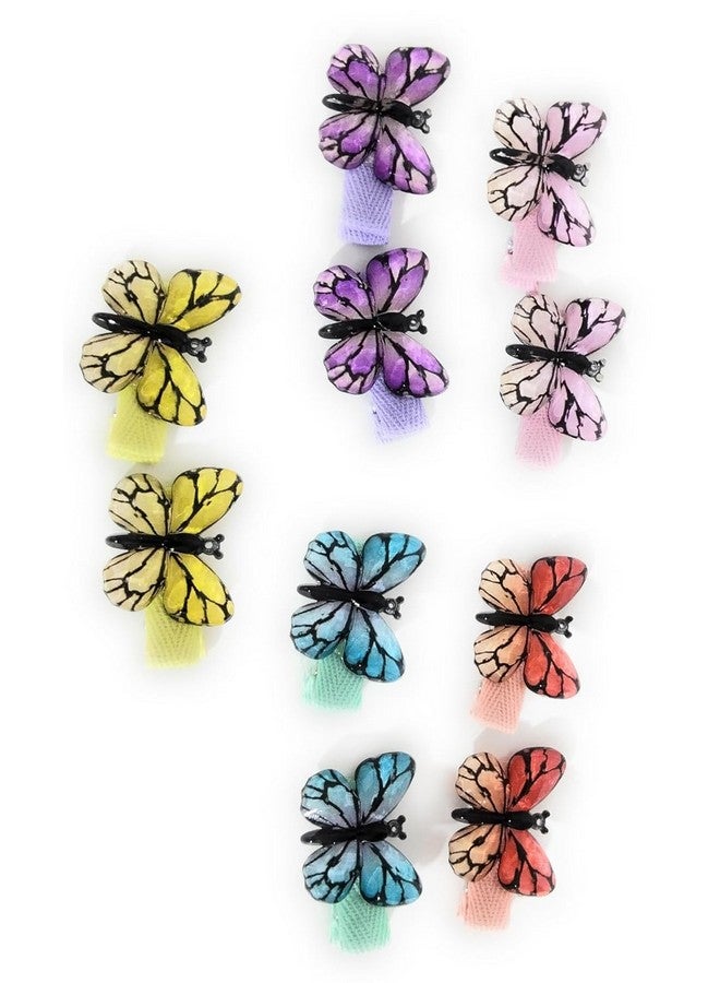 ARYANSH SHOPPE Butterfly black line Hairs Clips,Hair Claw Clips,Acrylic Resin Alligator Hair Clip For Women Hair Accessories (Assorted Color) (Pack of Pair 8) - Image 2