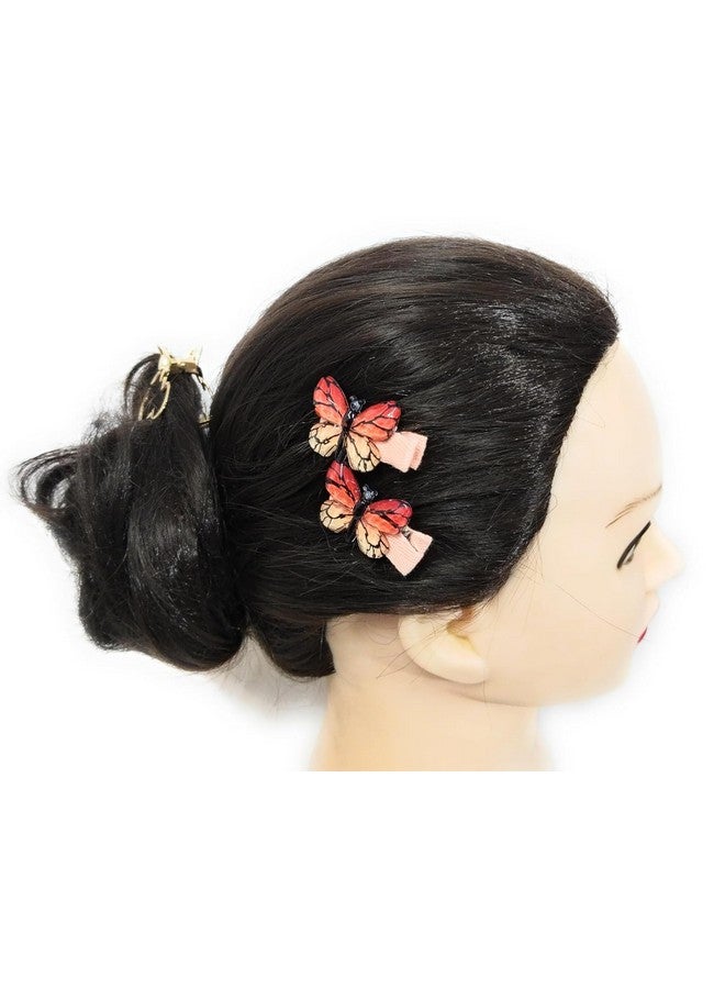 ARYANSH SHOPPE Butterfly black line Hairs Clips,Hair Claw Clips,Acrylic Resin Alligator Hair Clip For Women Hair Accessories (Assorted Color) (Pack of Pair 8) - Image 3