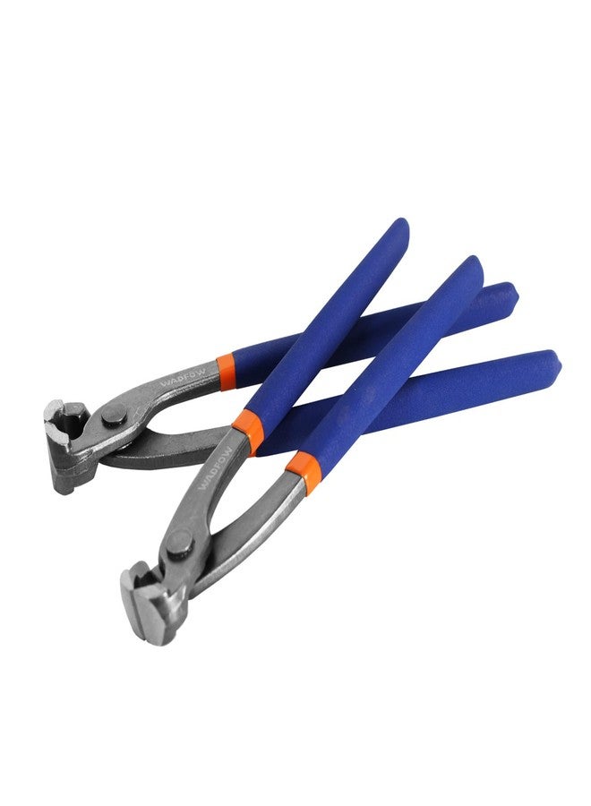 WADFOW Nail Puller,Pliers,End Cutting Pliers, Carpenter Pincer Tool,Ear Clamp Nail Puller Pliers for Pulling Nails or Cutting Wires,2 PCS Pliers Set, 9" and 10",WPS8302, Blue - Image 1