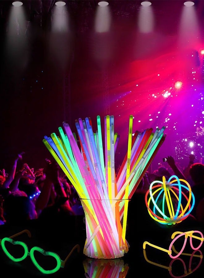 100 pcs Glow sticks Light Up Sticks party favors- ultra-bright glowing cold light sticks, colorful glowing - Image 3