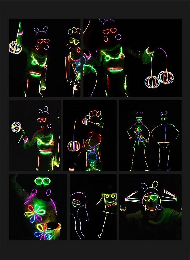 100 pcs Glow sticks Light Up Sticks party favors- ultra-bright glowing cold light sticks, colorful glowing - Image 4