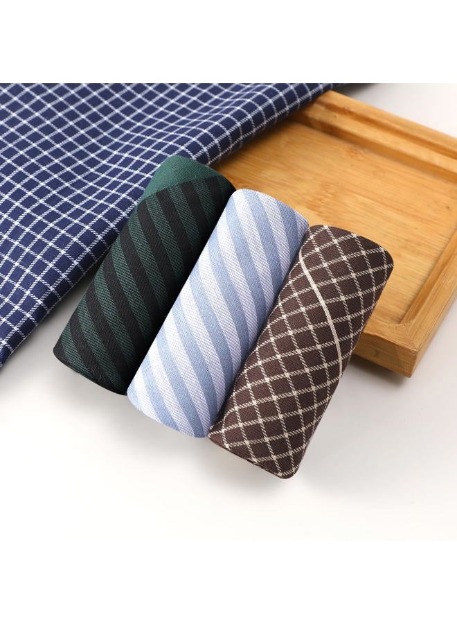 DoreenBeads Handkerchiefs for Men Soft Classic Checkered Striped Cotton Mens Hankies, Pack of 9, 17 x 17 Inches, Gingham & Checks-9pcs, 17" x 17" - Image 4