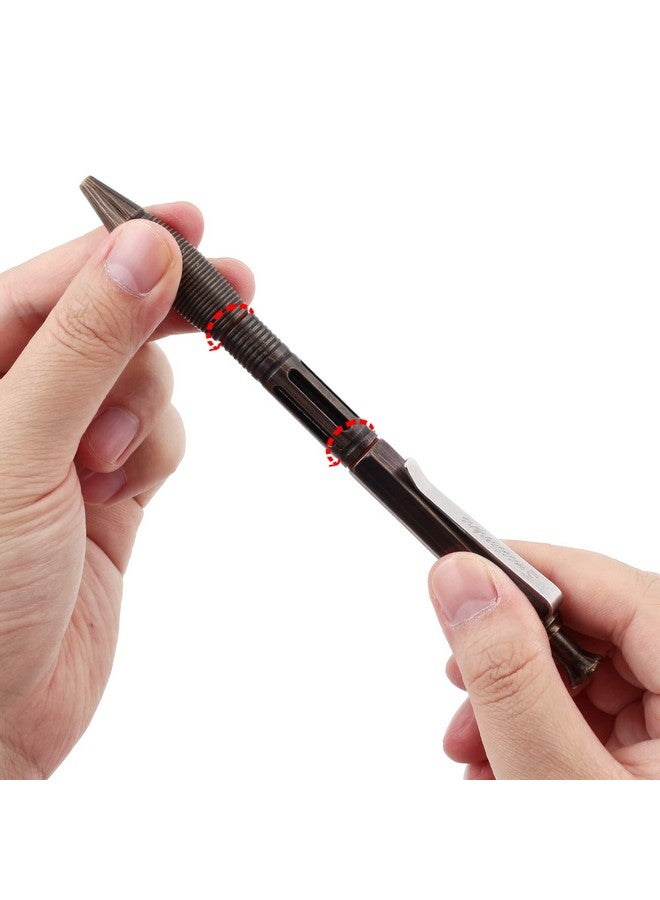 قلم جل قابل للسحب بقبضة عريضة من النحاس الصلب ووزن إضافي ومزود بميزة النقر والدفع متوافق مع مشبك إعادة تعبئة Pilot G2 المصنوع من الفولاذ المقاوم للصدأ (Prg130Nl) - Image 4