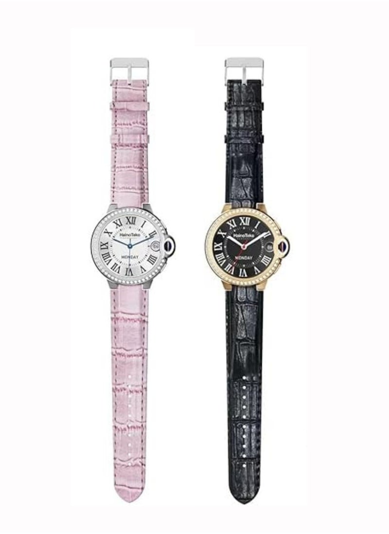 Haino Teko - Smartwatch with Two set strap for women's and Girls Pink - Image 1