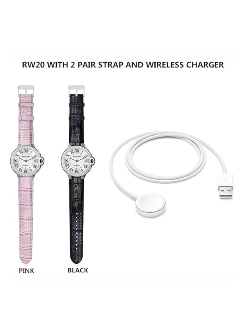 Haino Teko - Smartwatch with Two set strap for women's and Girls Pink - Image 1