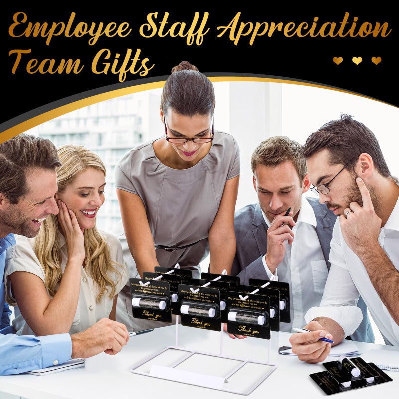 Sacubee 30 Pack Employee Appreciation Gift Lip Balms Bulk Staff Teacher Team Volunteer Thank You Gift Nurse Volunteers Appreciation Party Favor for Women Men Coworkers(Cool,Black Gold) - Image 3