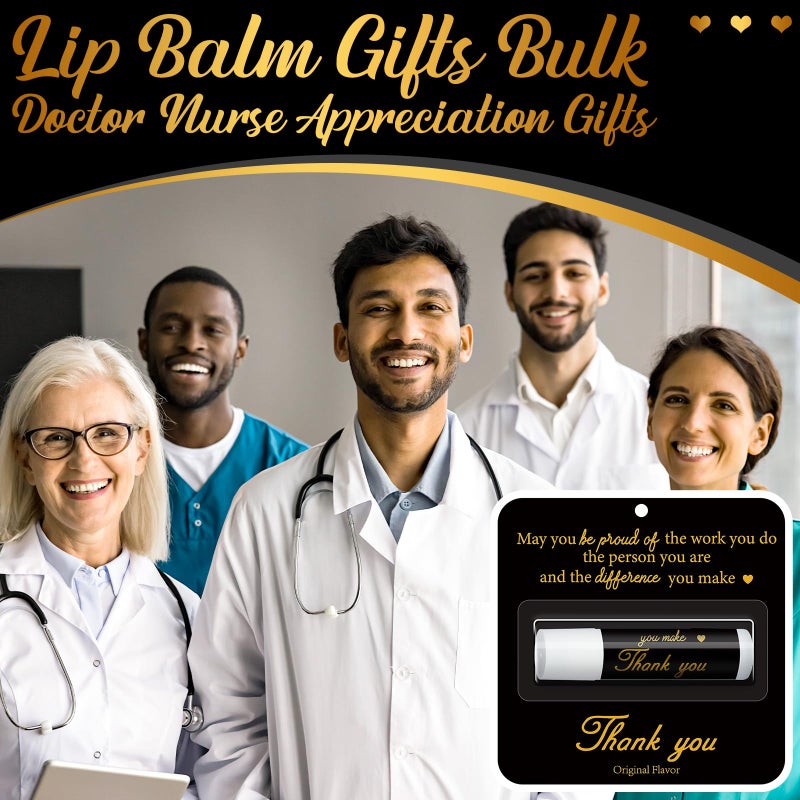 Sacubee 30 Pack Employee Appreciation Gift Lip Balms Bulk Staff Teacher Team Volunteer Thank You Gift Nurse Volunteers Appreciation Party Favor for Women Men Coworkers(Cool,Black Gold) - Image 4