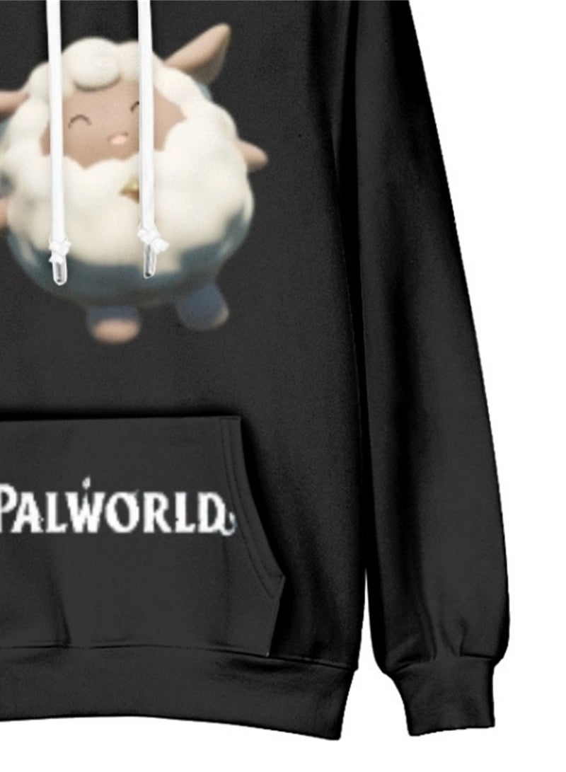 Palworld Phantom Beast Palu Animation Printed Hooded Sweatshirt for Adults and Children - Image 4