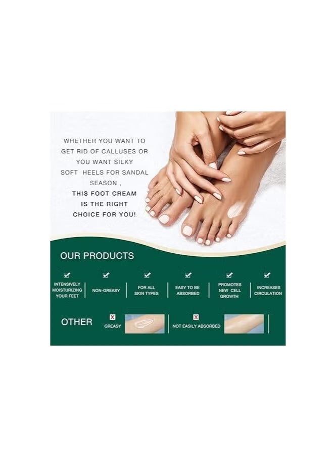 ISSUWEN Urea Cream for Foot 42% +2% Salicylic Acid, Foot & Hand Cream for Feet Maximum Strength Moisturizes Nourishes Softens Dry, Rough, Exfoliates Dead Skin Callus Remover For Feet 3.53oz - Image 2