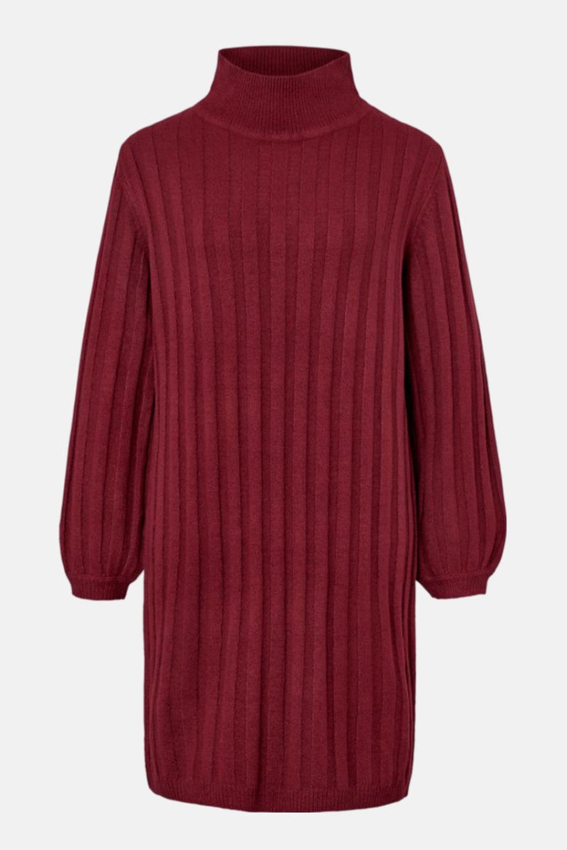Tchibo Women Textured Sweater Dress, Maroon - Image 2