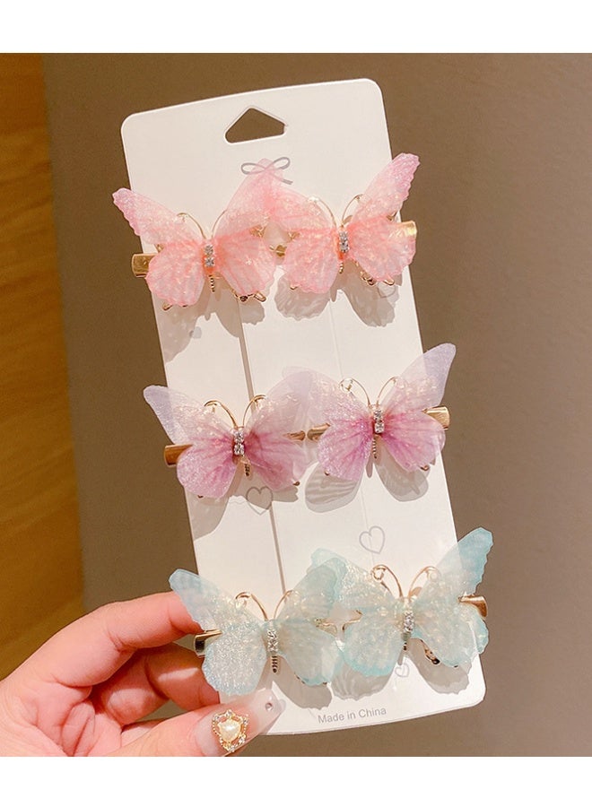 QINGYAN 12-Pieces Glitter Butterfly Hair Clips for Teens Women Hair Accessories (Color Random) - Image 3