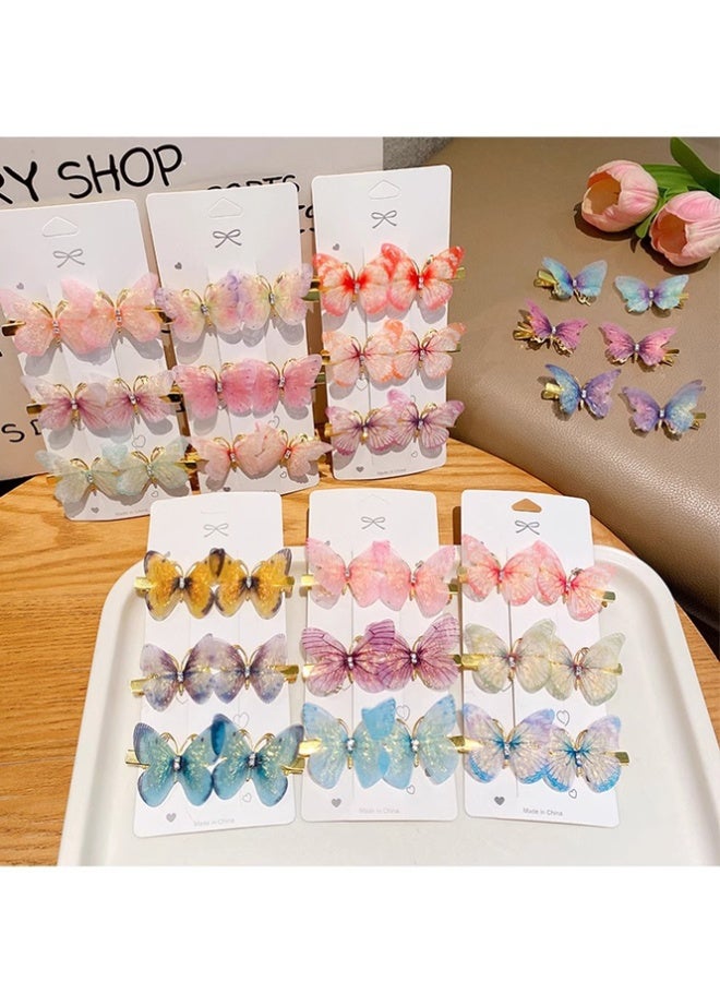 QINGYAN 12-Pieces Glitter Butterfly Hair Clips for Teens Women Hair Accessories (Color Random) - Image 5