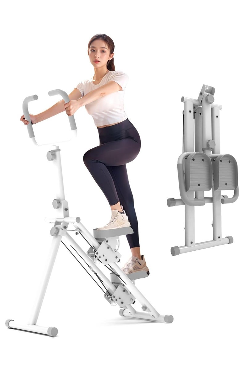 Arabest Stair Stepper for Home Gym,Vertical Climber Machine for Full-Body Workout,Foldable Cardio Stepper with Adjustable Handle and Treads for Women & Men (White) - Image 1