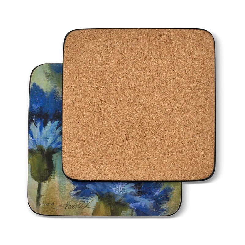 Pimpernel Fleur Des Champs Collection Coasters | Set of 6 | Cork Backed Board | Heat and Stain Resistant | Drinks Coaster for Tabletop Protection | Measures 4” x 4” - Image 2