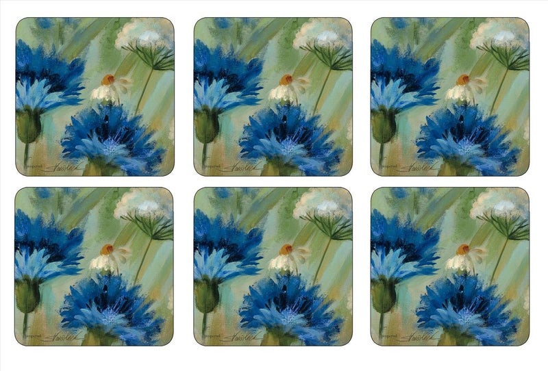 Pimpernel Fleur Des Champs Collection Coasters | Set of 6 | Cork Backed Board | Heat and Stain Resistant | Drinks Coaster for Tabletop Protection | Measures 4” x 4” - Image 5