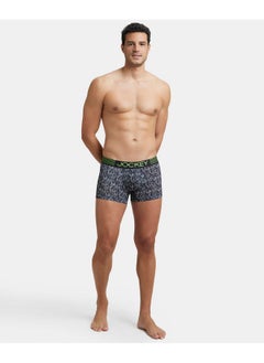 JOCKEY Jockey MM08 Men's Microfiber Mesh Elastane Stretch Printed Trunk with Breathable Mesh and Stay Dry Technology_Black Print_L (Colors & Prints May Vary)  - Image 3