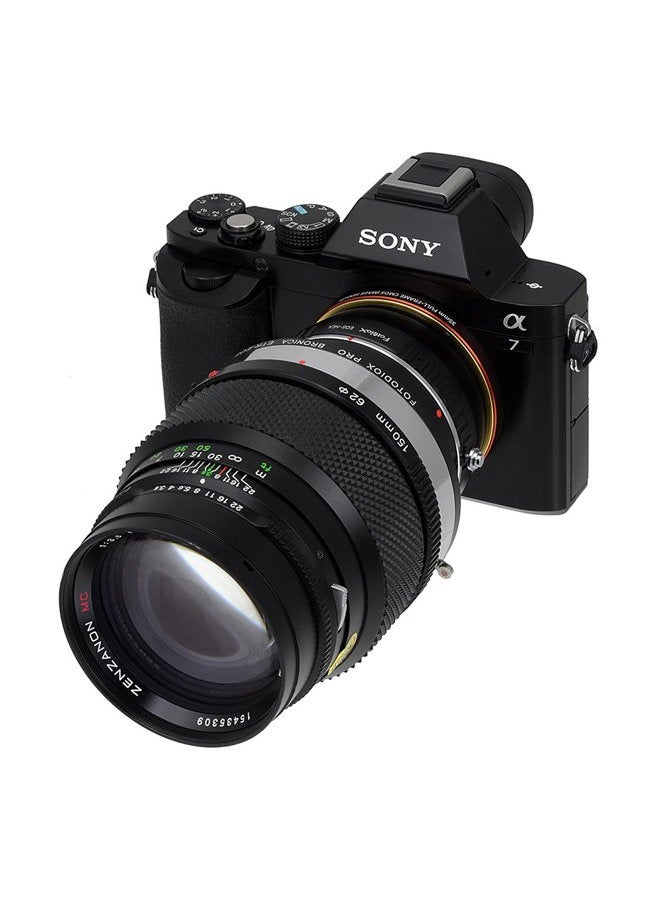 Fotodiox Pro Lens Mount Double Adapter - Bronica ETR Mount SLR Lenses and Canon EOS (EF / EF-S) D/SLR Lenses to Sony Alpha E-Mount Mirrorless Camera Body - Image 3