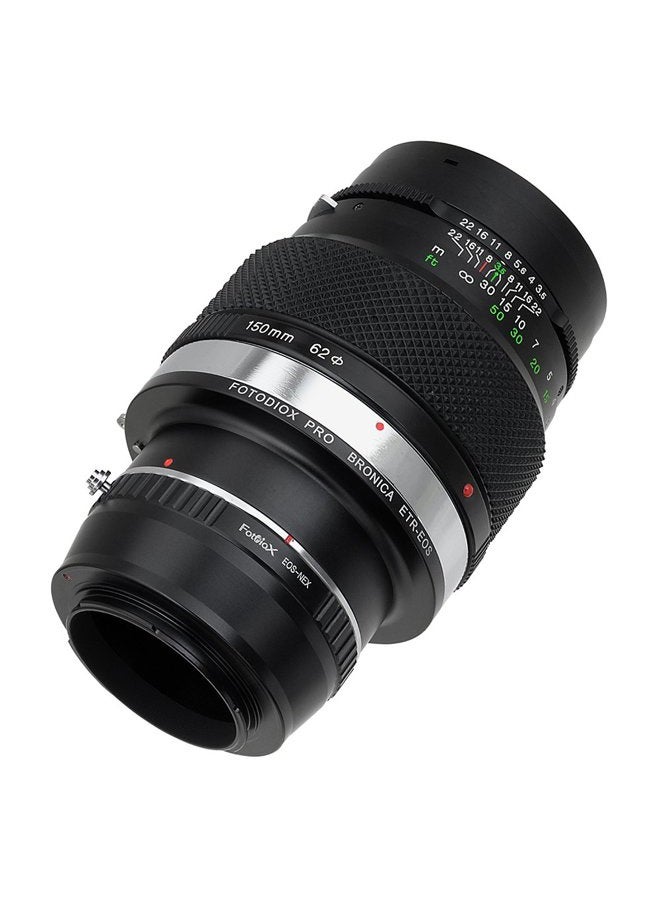 Fotodiox Pro Lens Mount Double Adapter - Bronica ETR Mount SLR Lenses and Canon EOS (EF / EF-S) D/SLR Lenses to Sony Alpha E-Mount Mirrorless Camera Body - Image 2