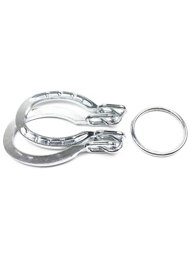 MAGIKON Traditional Brain Teaser, Classical Metal Horseshoe Puzzle (Silver, Normal) - Image 4