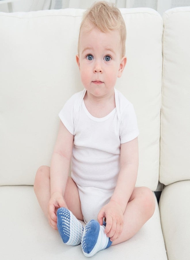 Zaples Baby Boys Non Slip Grip Ankle Socks with Non Skid Soles for Infants Toddlers Kids, Boy Stripes, 12-36 Months - Image 4
