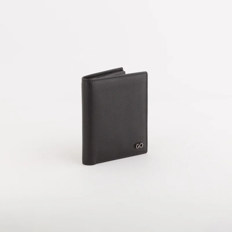 CARPISA Leather Wallet Mark Black