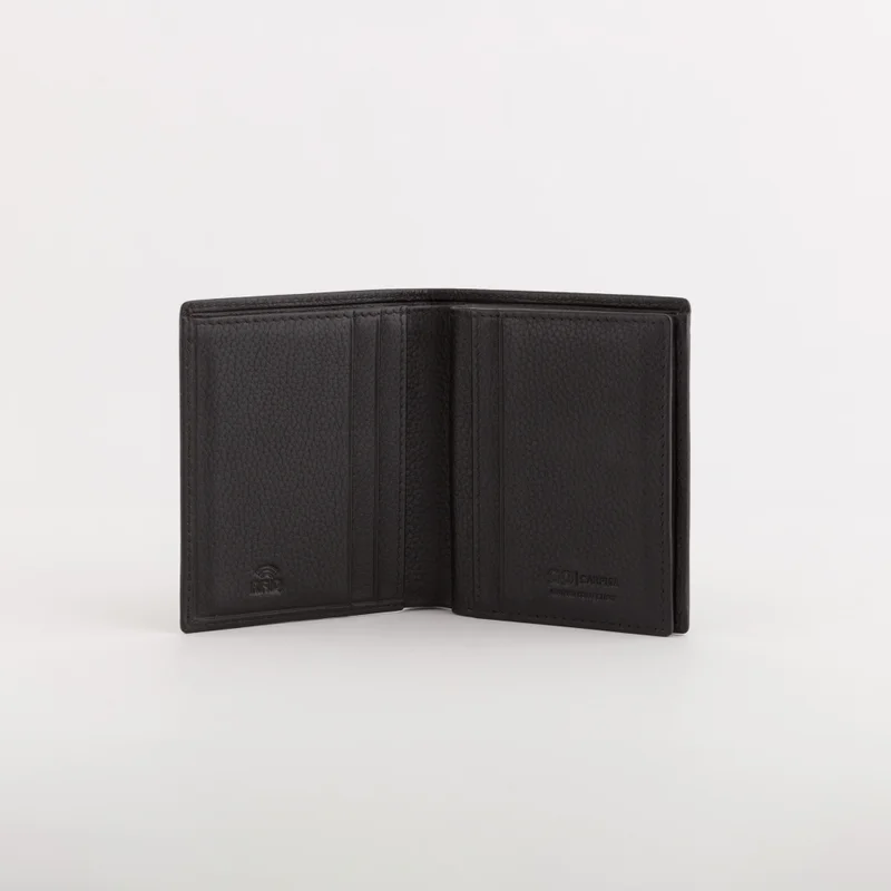 CARPISA Leather Wallet Mark Black
