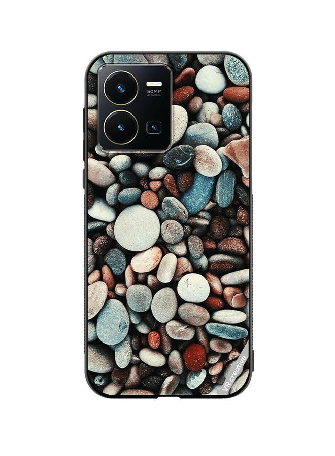 Protective Case Cover For Vivo Y35 Pebbles Design Multicolour