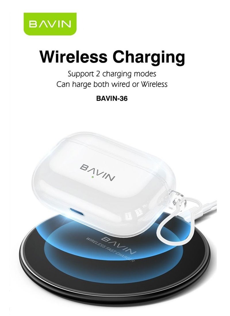 Bavin BAVIN BA36 TWS Wireless Bluetooth Earphone True Hi-Fi Stereo Wireless Charging Earbuds Touch Control  - Image 2