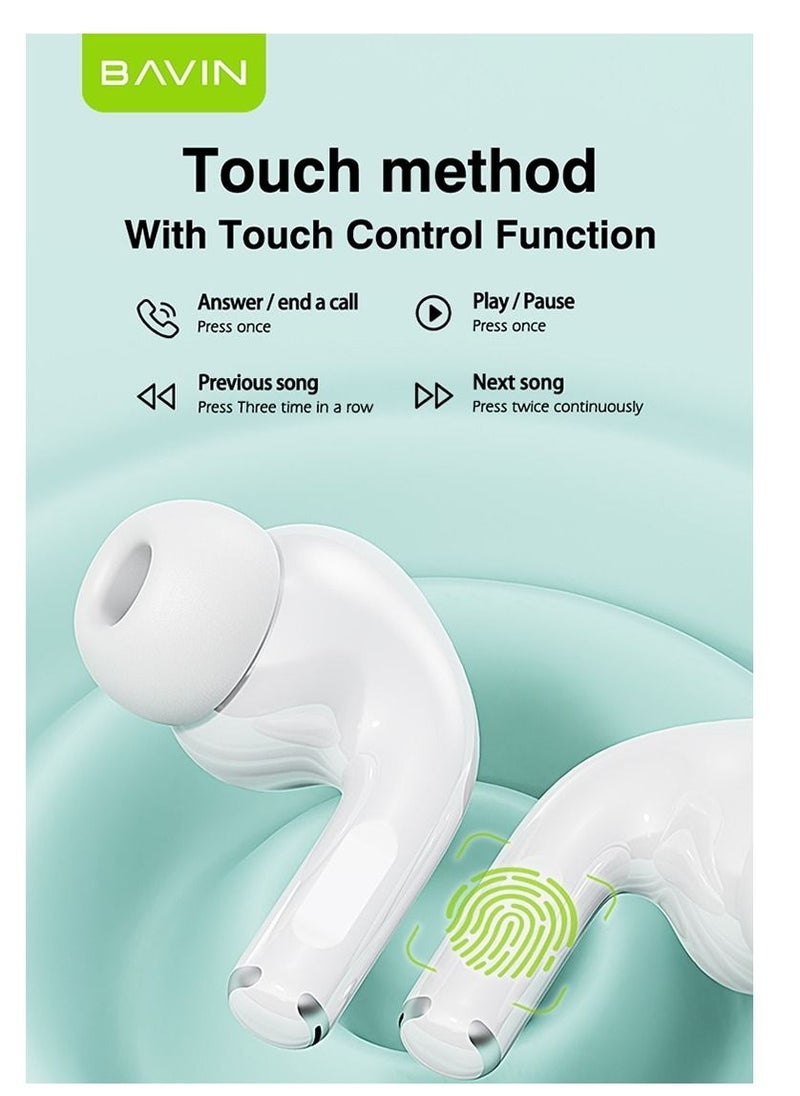 Bavin BAVIN BA36 TWS Wireless Bluetooth Earphone True Hi-Fi Stereo Wireless Charging Earbuds Touch Control  - Image 3