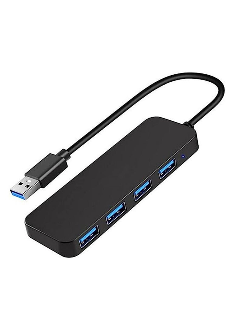Generic - USB Hub, VIENON 4-Port USB 3.0 Hub USB Splitter USB Hub for Laptop, Xbox, Flash Drive, HDD, Console, Printer, Camera,Keyborad, Mouse- Black/USB Port - Image 1