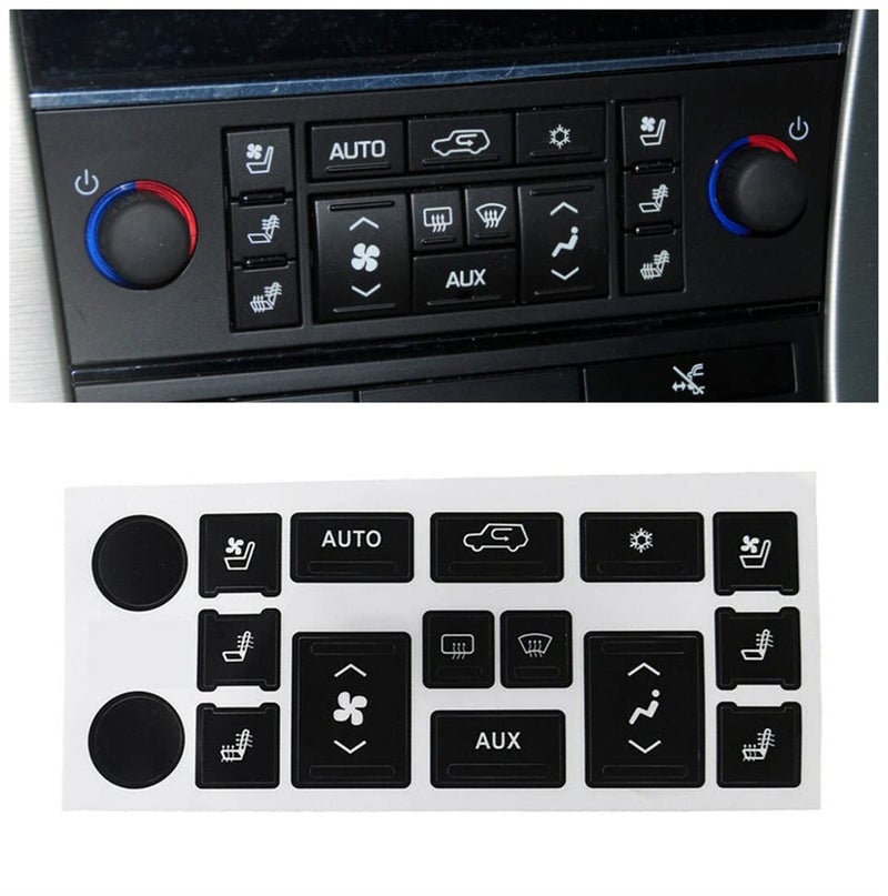 Mactoom Mactoom AC  Radio Repair Stickers for 20072014 Cadillac Escalade EXT ESV Climate Control and Multimedia Button Repair Decal Stickers 