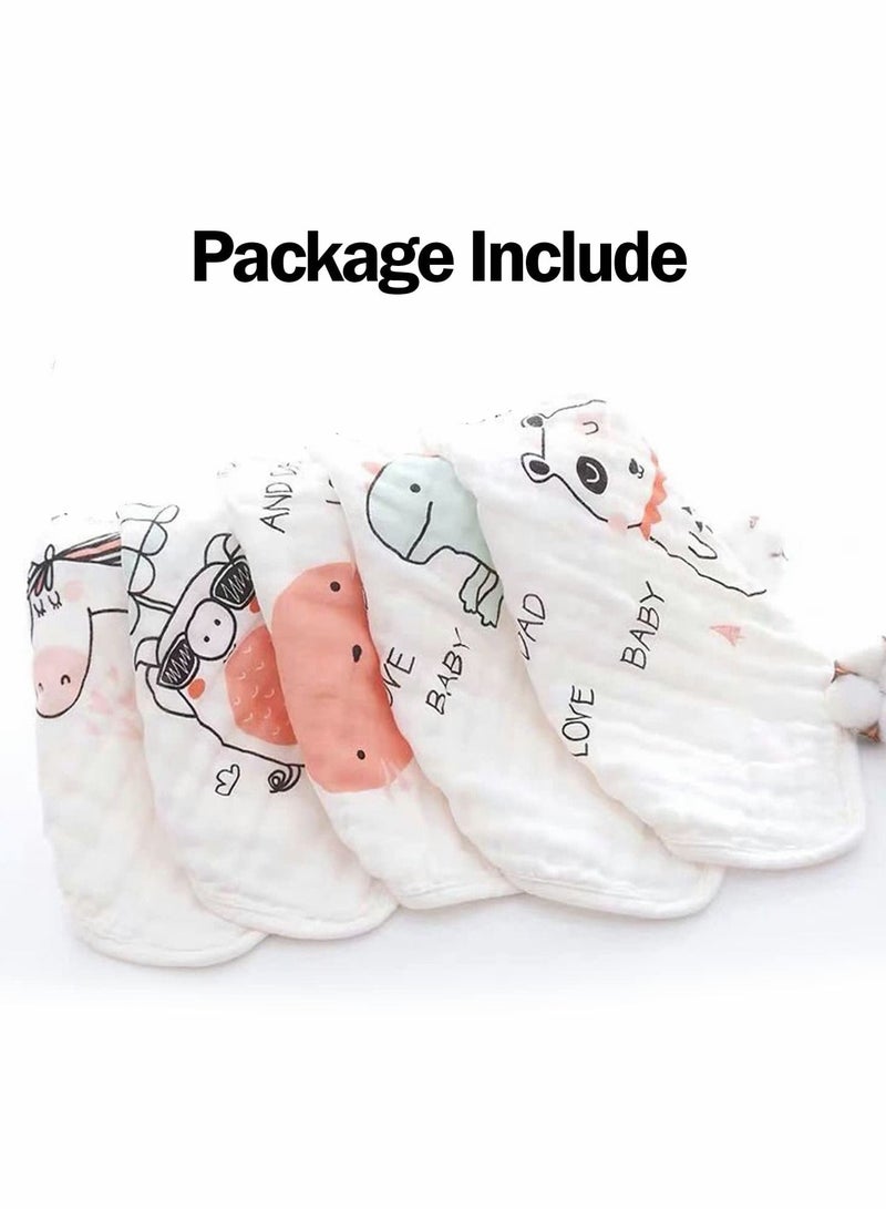 Baby Washcloths, 5 Pcs Baby Shower Washcloths Cotton Natural Soft Face Towels 30X30 CM - Image 4