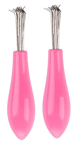 INSIME Comb cleaner brush Hair brush cleaner tool with Metal teeth for deep comb cleaning | Proffesional Hairbrush comb cleaner tool for hair comb cleaning for Home & Salon (Pack of 2) - Image 1