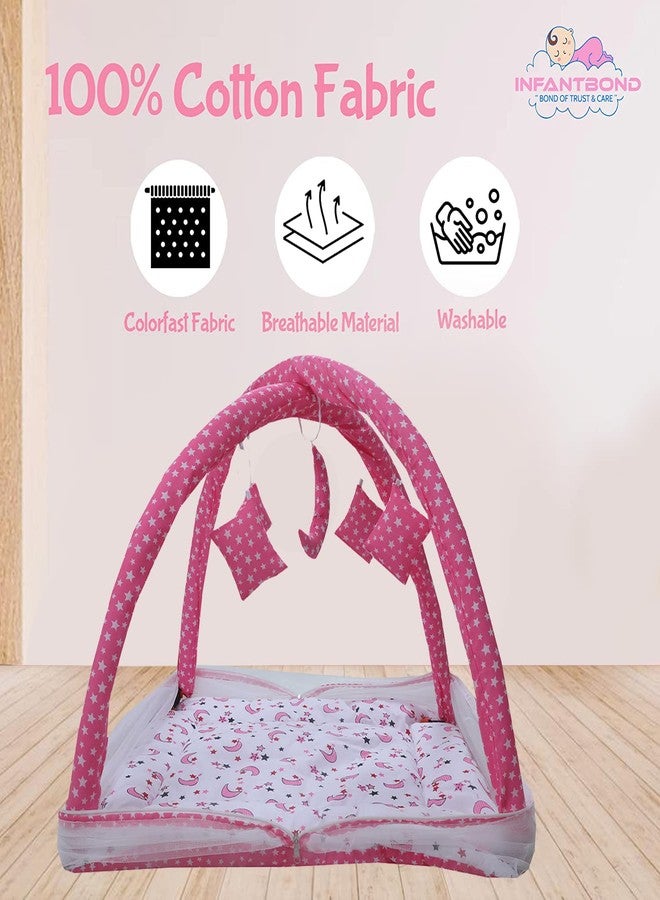 Infantbond New Born Baby All in One Bedding Essential | Baby Bed | Baby Carry Bag | Pack of 10 (Pink Moon) - Image 4