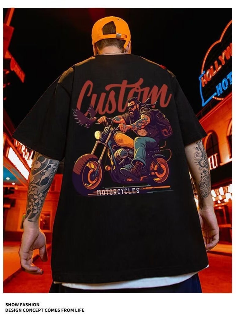 Summer Cartoon Short-Sleeved T-Shirt Men'S Trendy Loose Casual Cartoon Half-Sleeved Top Ins Base Shirt - Image 5