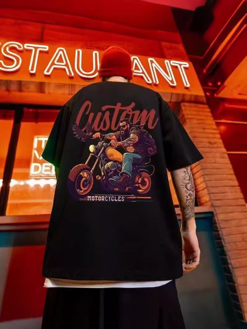 Summer Cartoon Short-Sleeved T-Shirt Men'S Trendy Loose Casual Cartoon Half-Sleeved Top Ins Base Shirt - Image 3