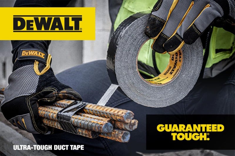 DEWALT Ultra Tough Duct Tape, 1.88 in x 30 yd, Heavy Duty, Ultra Strong, Aggressive Adhesive, All-Weather, Single Roll, Black - Image 3