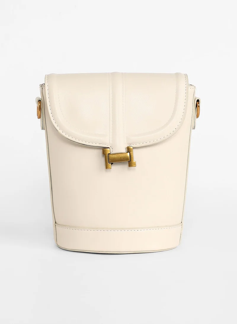 Haute Sauce The Monogram Sling Bag - Ivory White