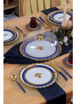 Glore Elegance Glass Serving Plate Set for 6 People  - Image 1