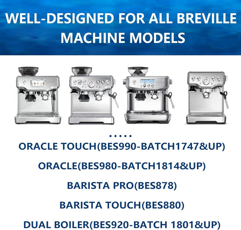 Bewafia 6 Pack Bes880 Water Filter Replacement Compatible with Brevile Sage Oracle Touch,Barista,Claro Swiss,BES878,Bes920,Bes008 Espresso Coffee Machine,Replaces Part #BES008WHT0NUC1 - Image 5