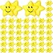 Kasyat 100 Pcs Star Smile Face Stress Balls Bulk 22 Inch Mini Foam Smile Ball Yellow Small Stress Relief Toy for School Reward Student Prizes Birthday Party Favor - Image 2